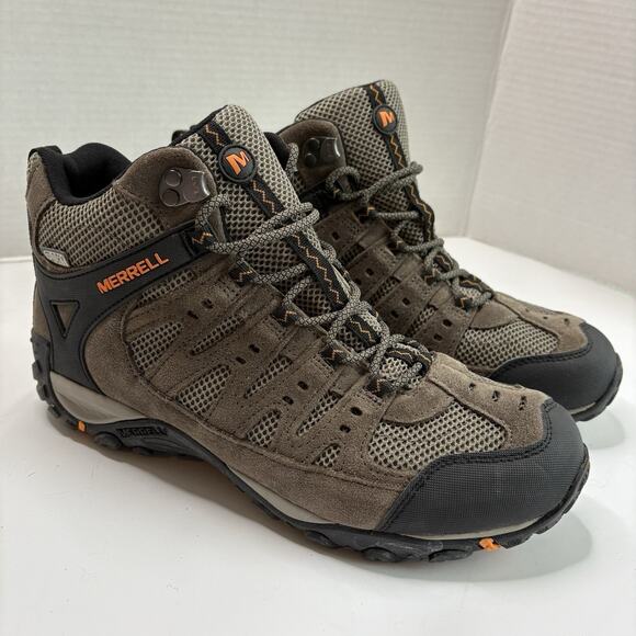 Merrell Accentor Hiking Boots Mid Vent Waterproof J342296C Men’s Size 9.5 Brown - Picture 1 of 9
